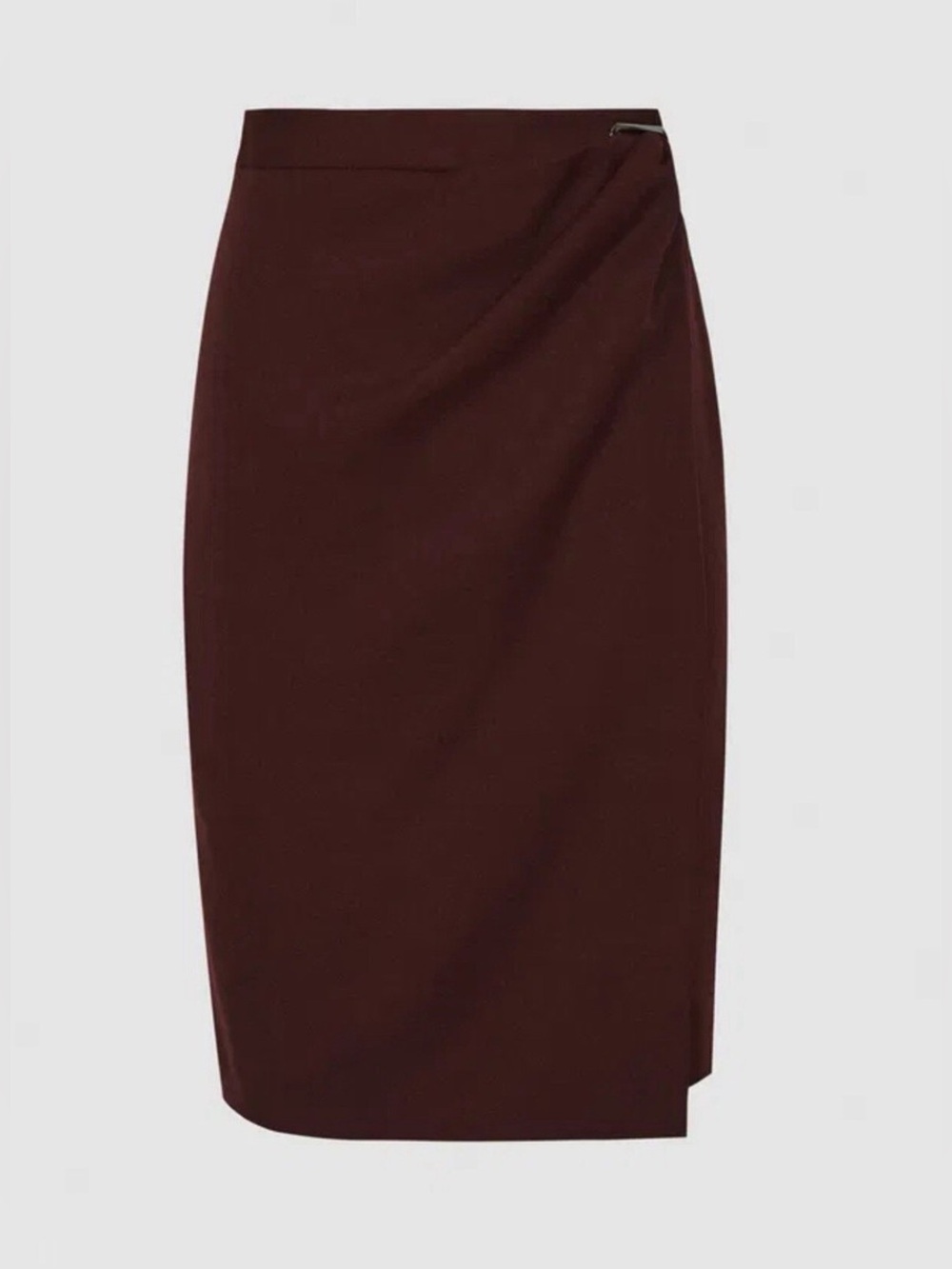 Reiss Freya Tailored Pencil Skirt Burgundy Size